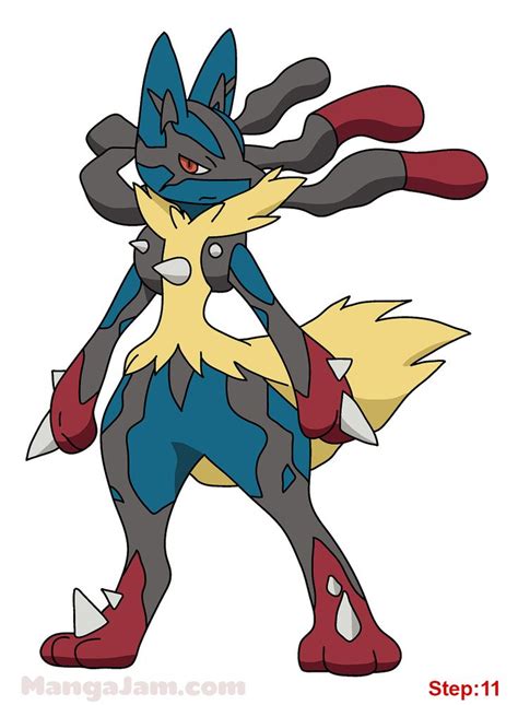 pokemon mega lucario drawing
